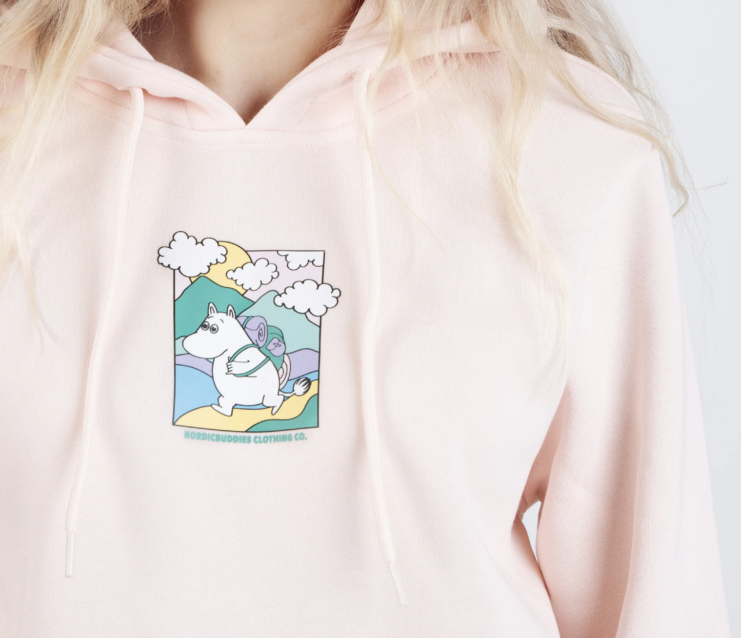 Moomintroll's Adventure Hoodie Ladies - Light Pink