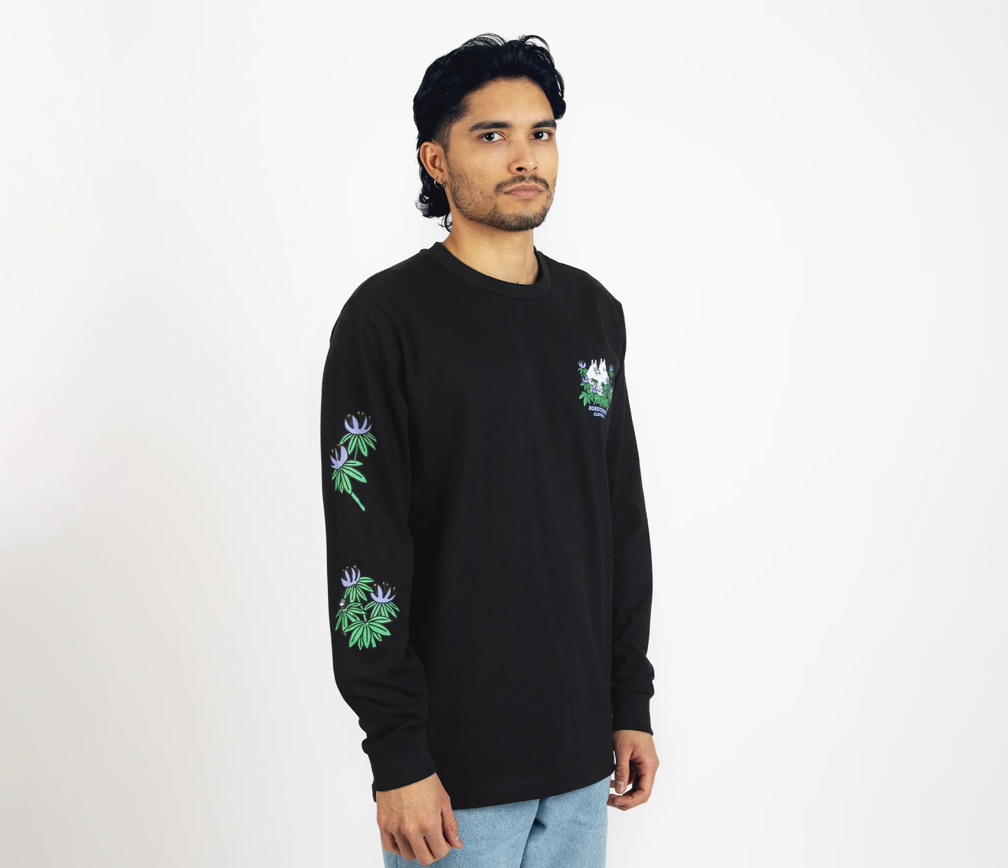 Hide and Seek Longsleeve Shirt With Cuffrib Unisex - Black