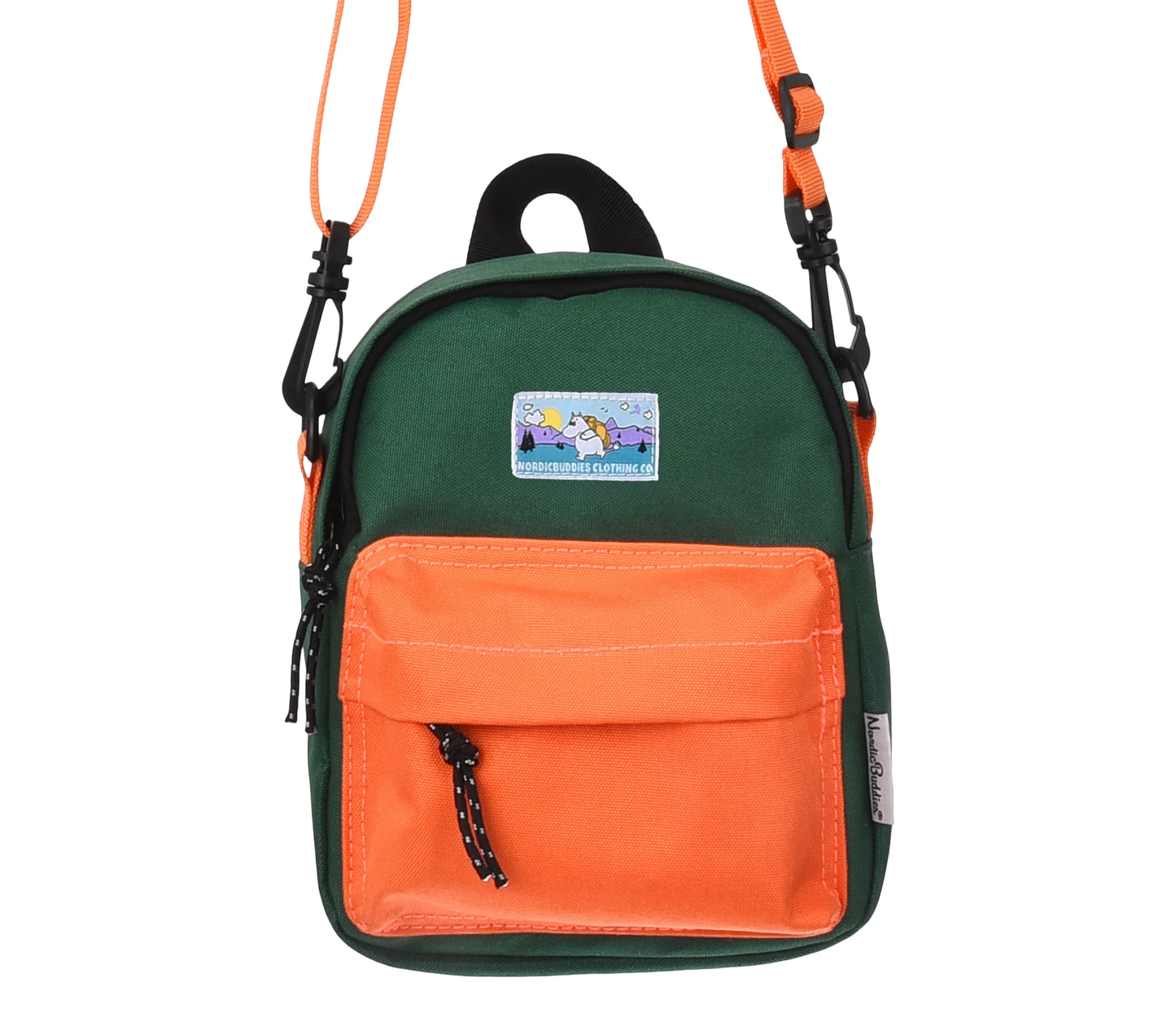 Moomintroll Adventure Cross Body Bag - Dark Green and Orange