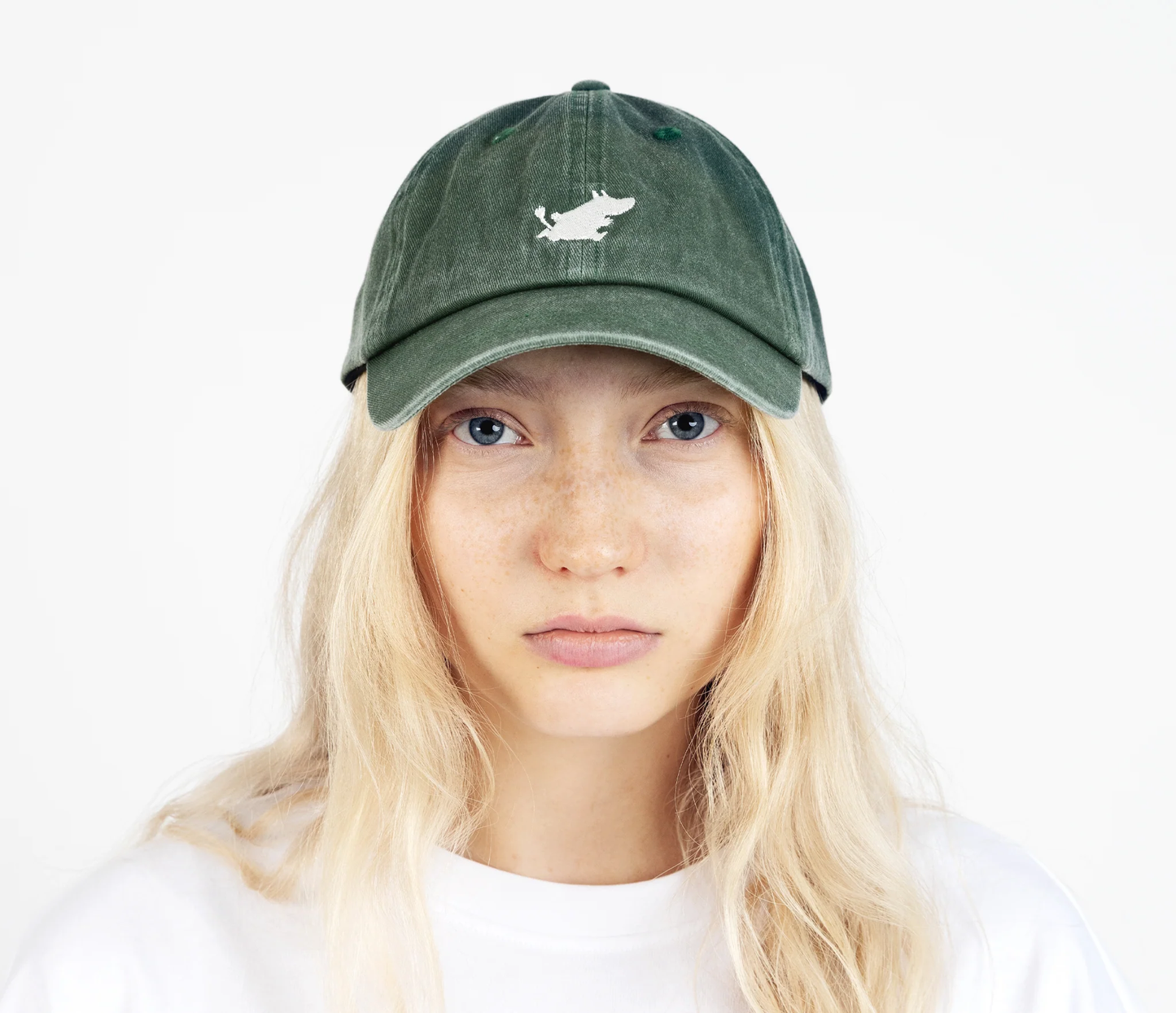 Moomintroll Washed Denim Adult Cap - Green