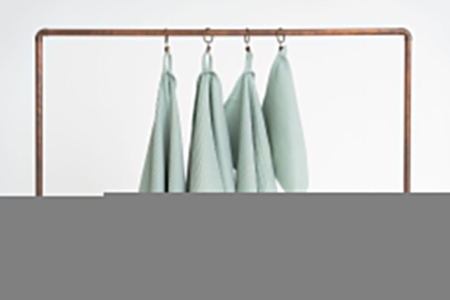 Organic Waffle Cotton Towel - Sage Green