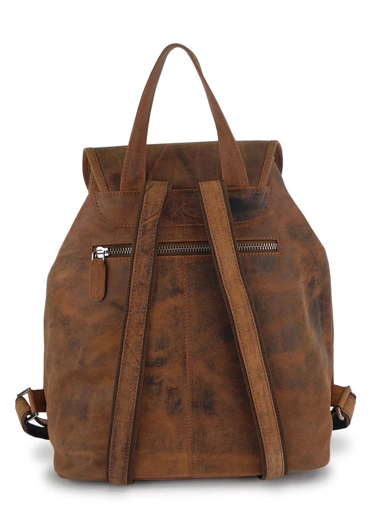 Leather Backpack NK 1910 - Brown