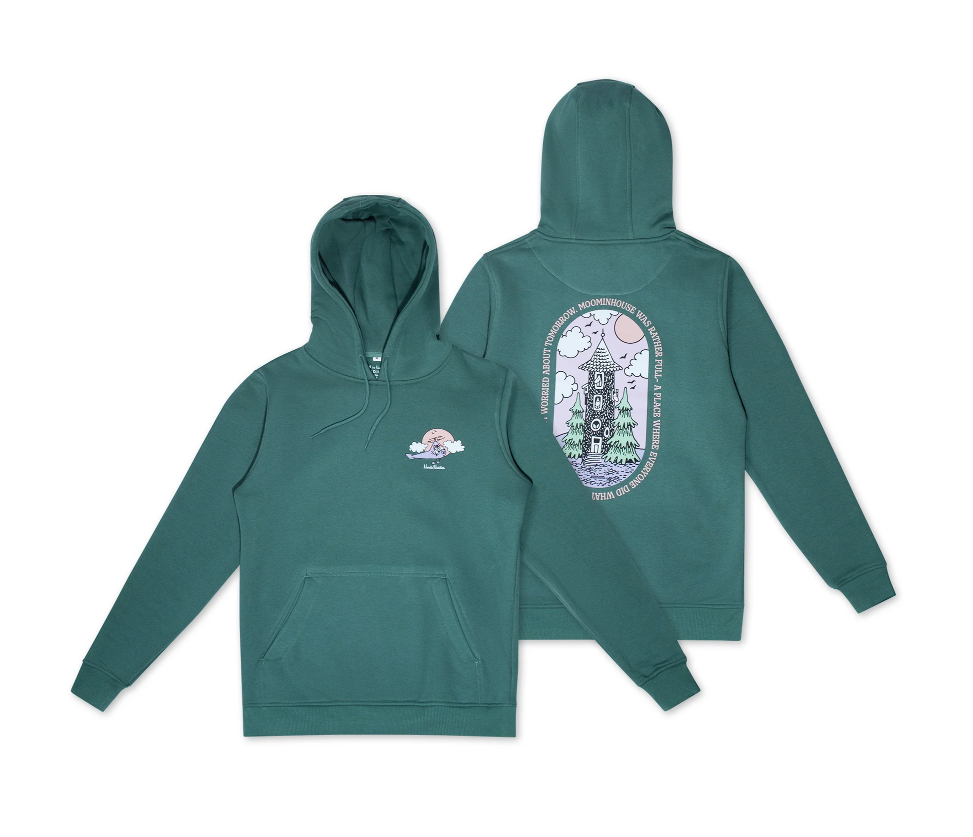 Organic Premium Hoodie Moominhouse - Green