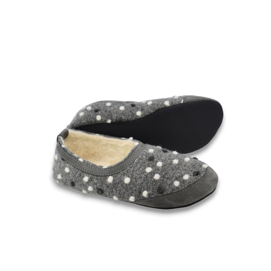Barefoot Slippers Poksa – Grey Dots