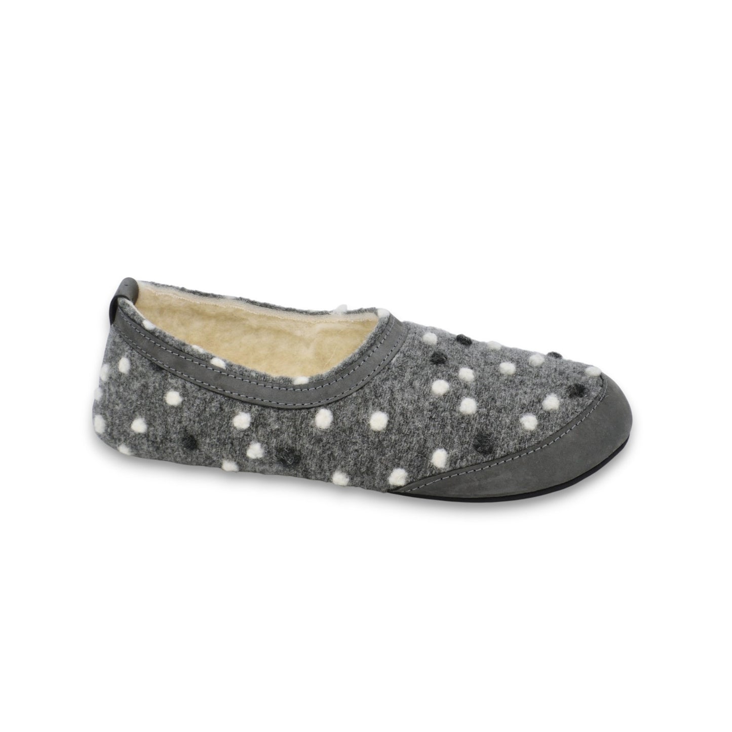 Barefoot Slippers Poksa – Grey Dots