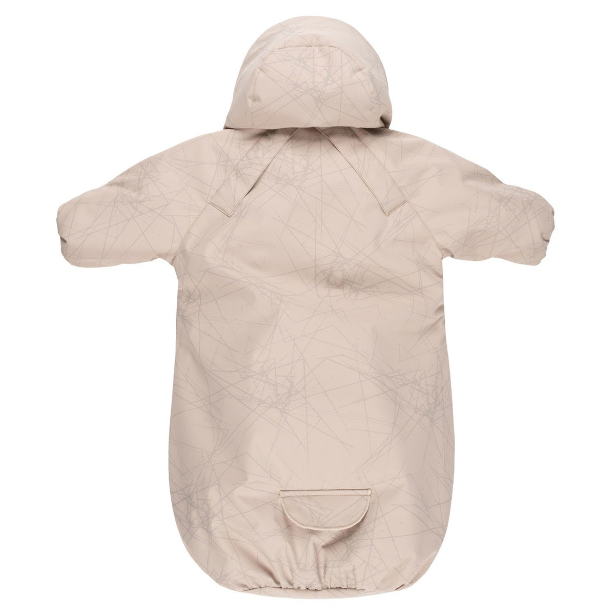Beige Reflective Merino Wool-Lined Spring/Autumn Bunting Pram Suit