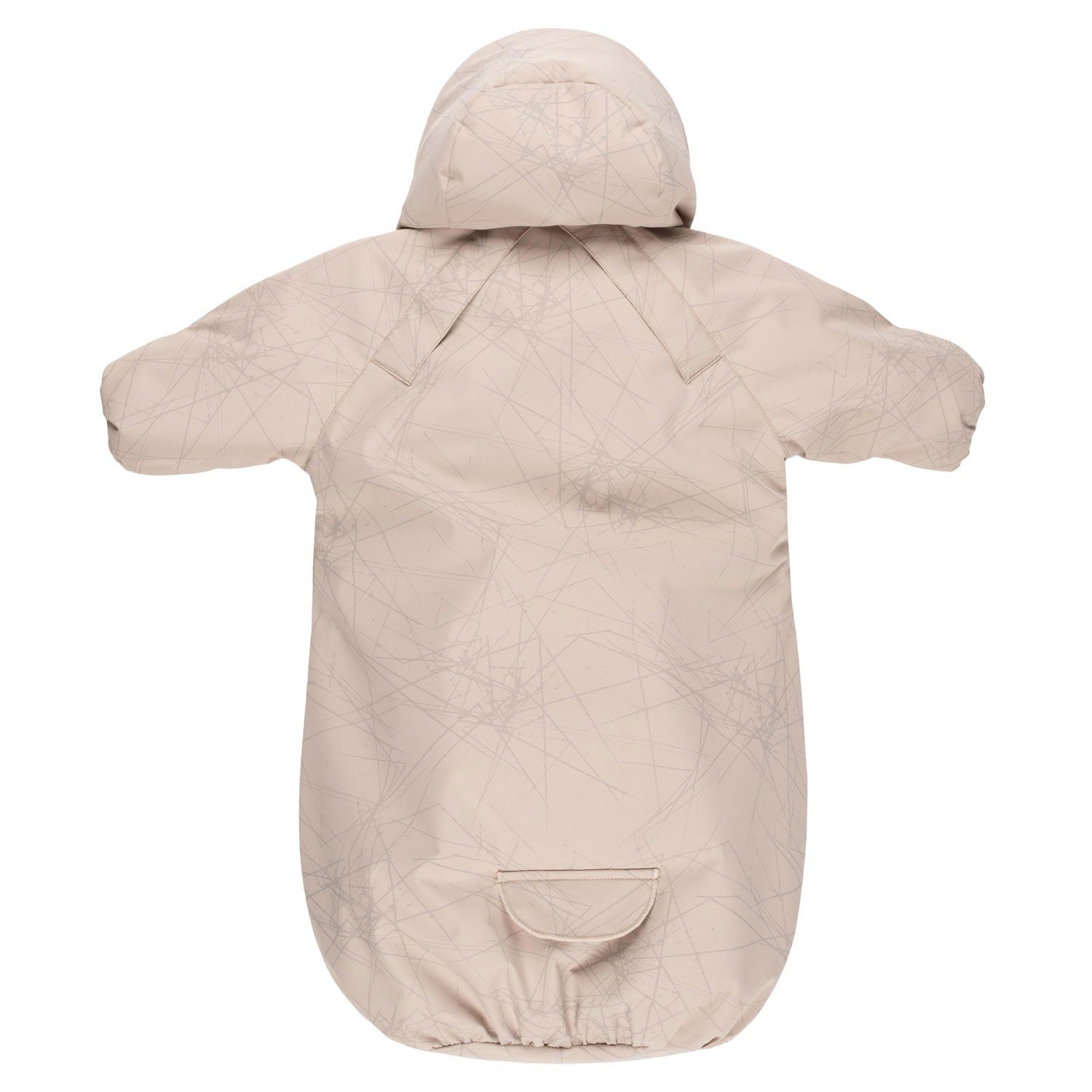 Beige Reflective Merino Wool-Lined Spring/Autumn Bunting Pram Suit