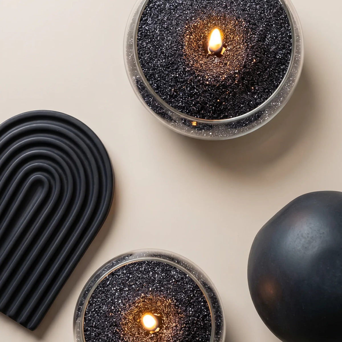 Black Unscented Candle Sand Refill, 1kg