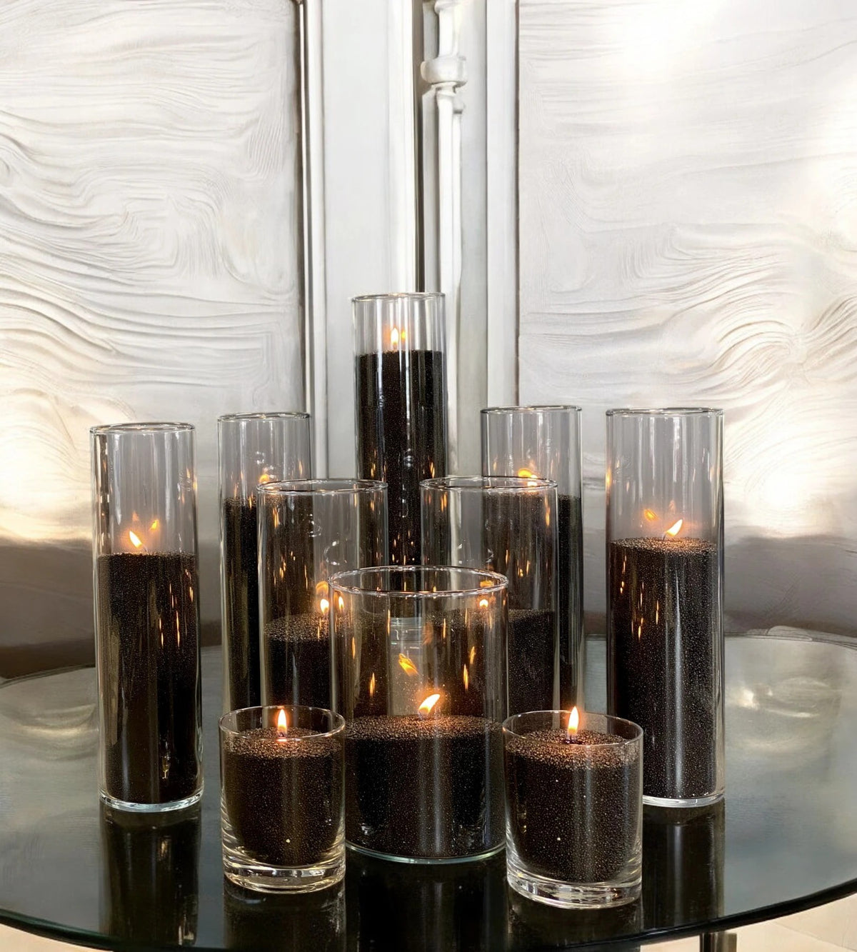 Black Unscented Candle Sand Refill, 1kg