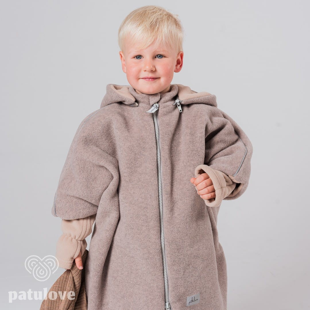 Car Poncho For Kids - Lamb Beige