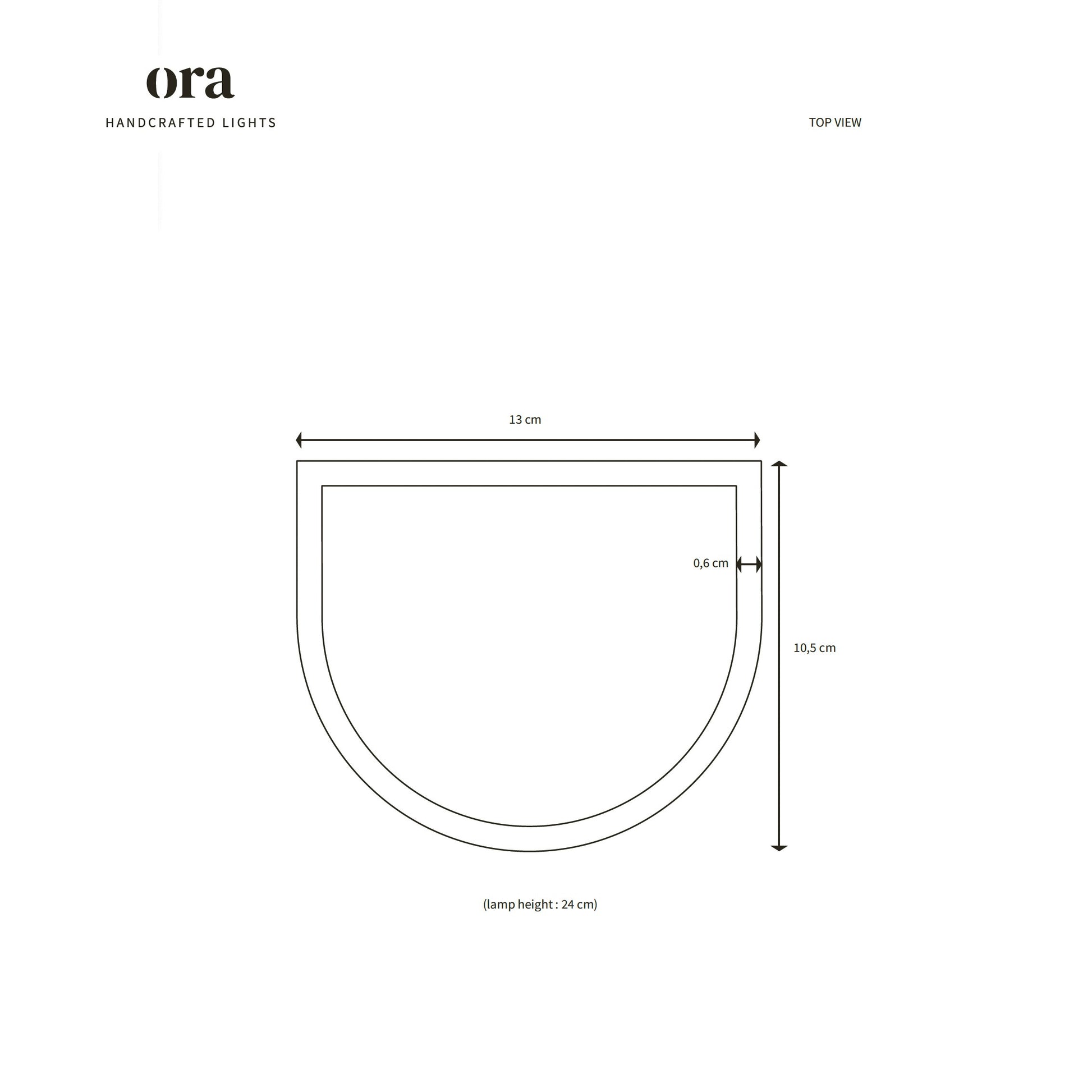 Ceramic wall light CURVE - Black