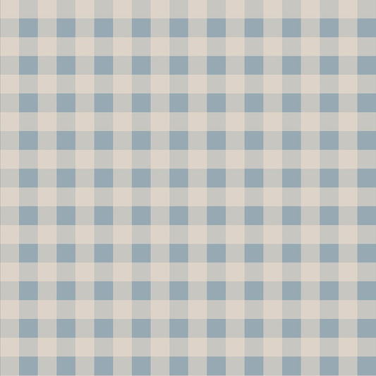 Check Minimini Blue Cream Wallpaper