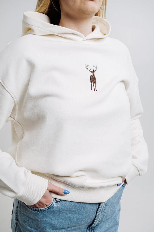 Deer Hoodie - Cream