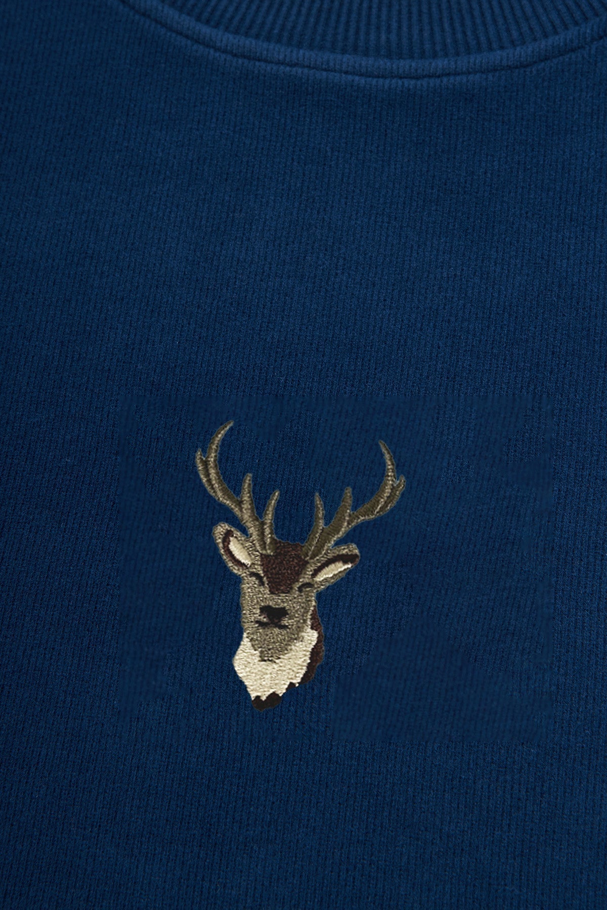 Deer Sweatshirt - Indigo Blue