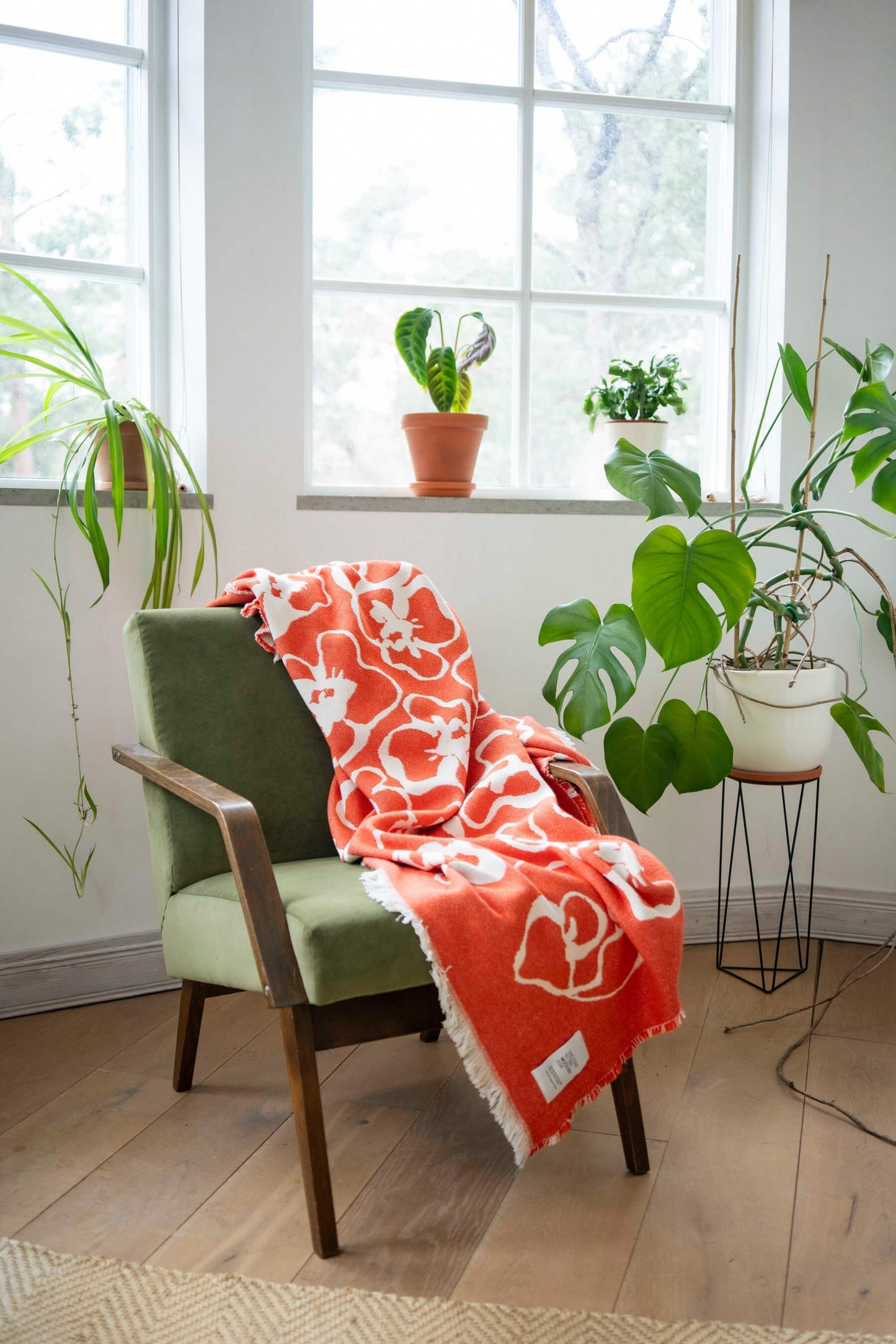 Flora cotton throw