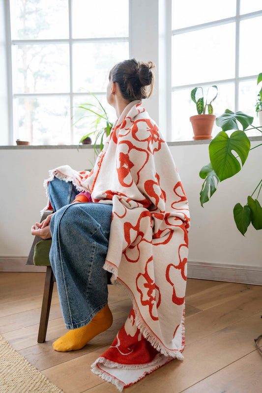 Flora cotton throw