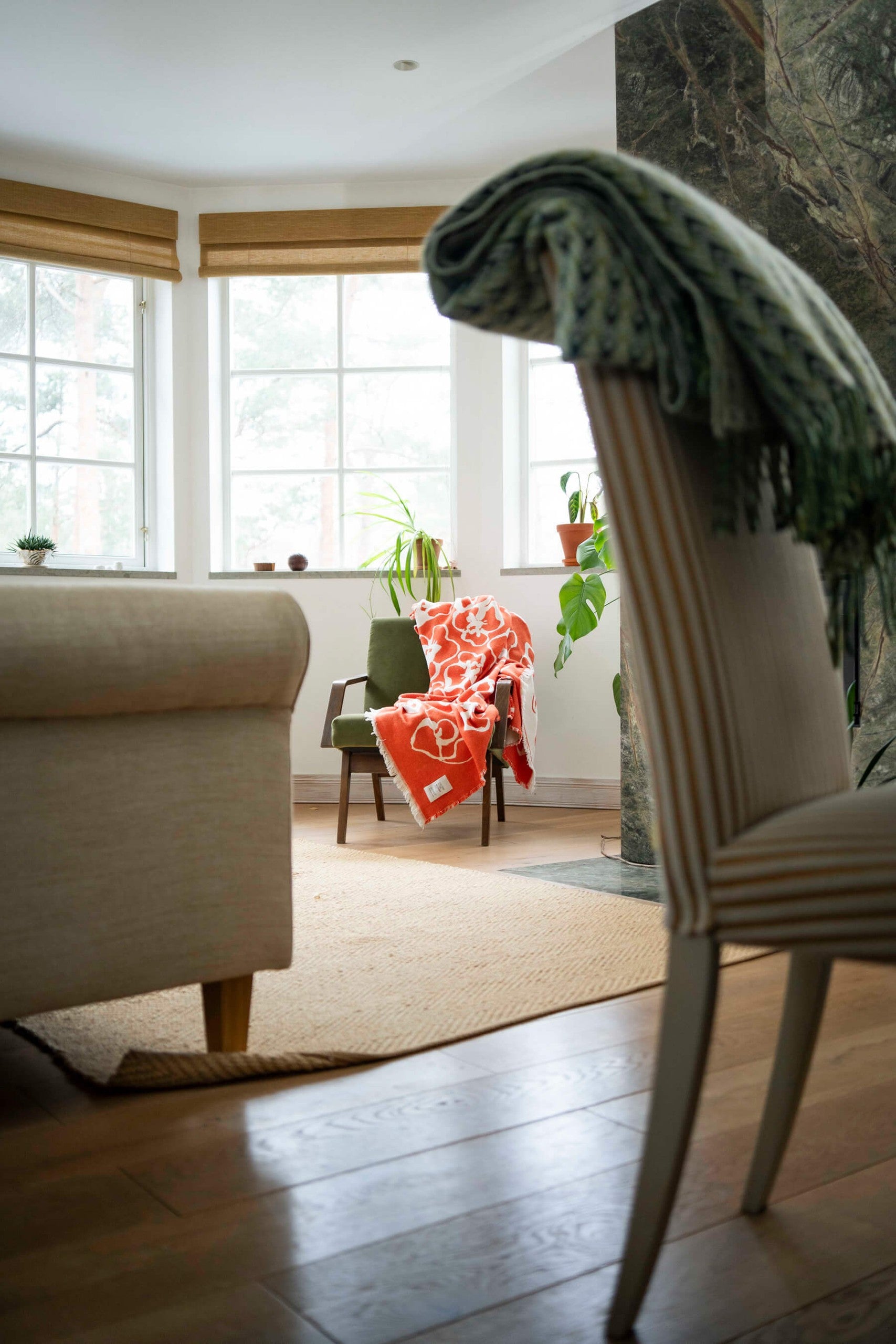Flora cotton throw