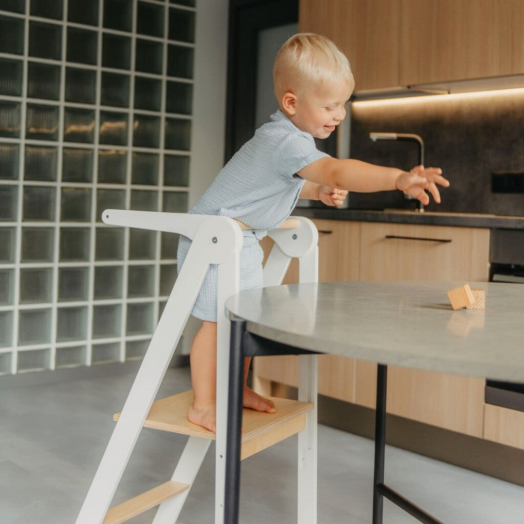 Foldable Kitchen Tower With Removable Rail