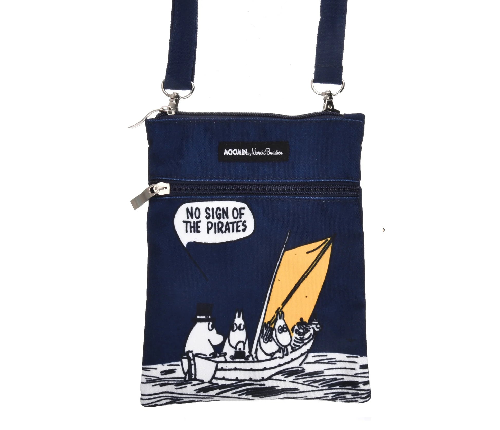 Moomins At The Sea Neck/Passport Bag - Navy Blue