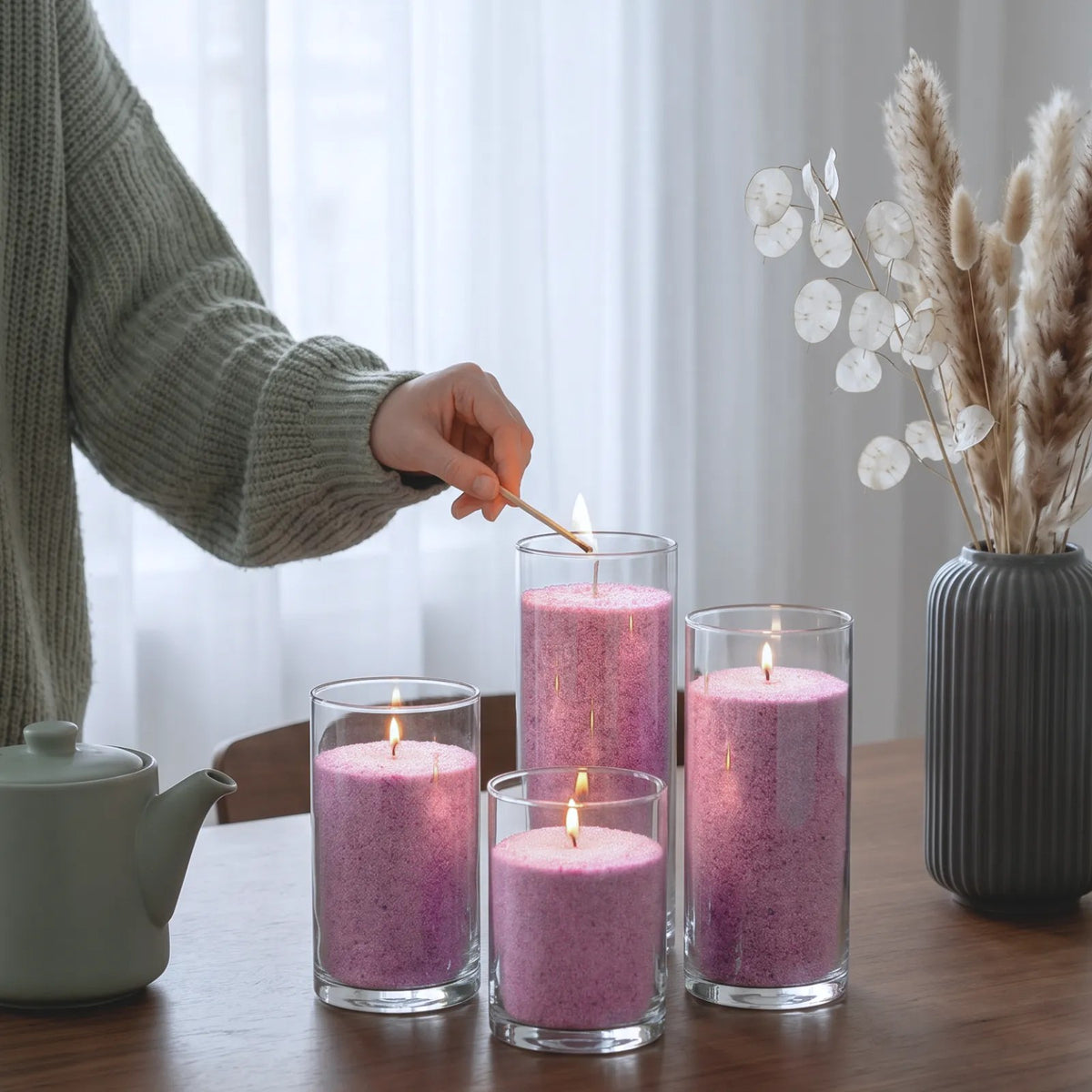 Lilac Unscented Candle Sand Refill, 1kg