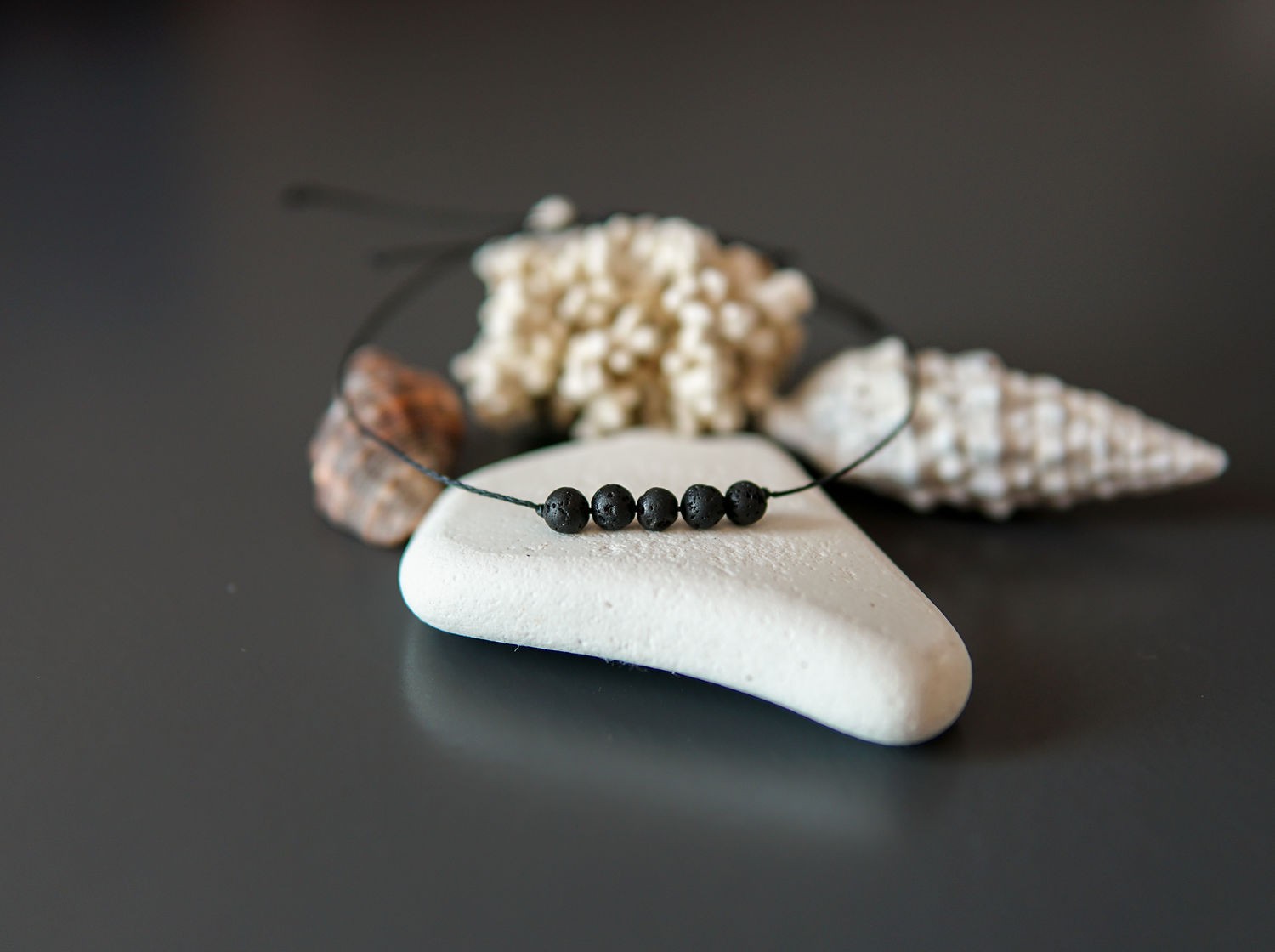 Minimalist Lava Stone Bracelet