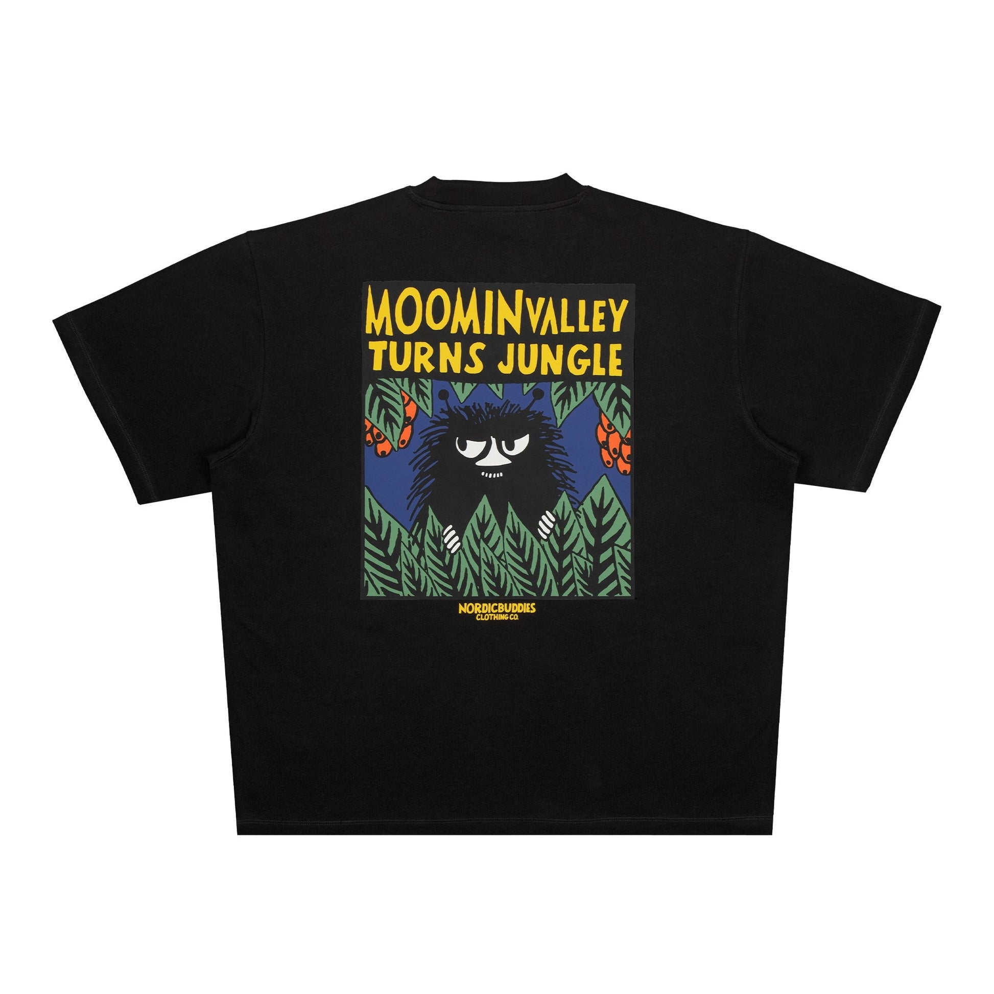 Moomin Jungle Heavy Unisex T-shirt - Black