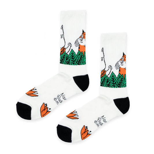 Moomin Jungle Men's Retro Socks - White