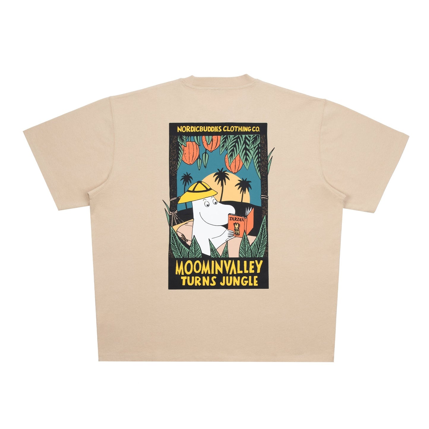 Moomintroll Jungle Heavy Unisex T-shirt - Beige