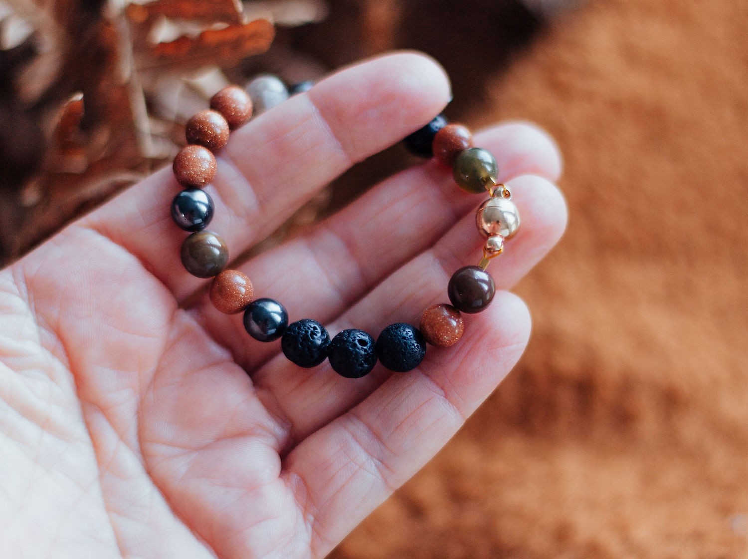 Natural Lava Bracelet Magic Autumn