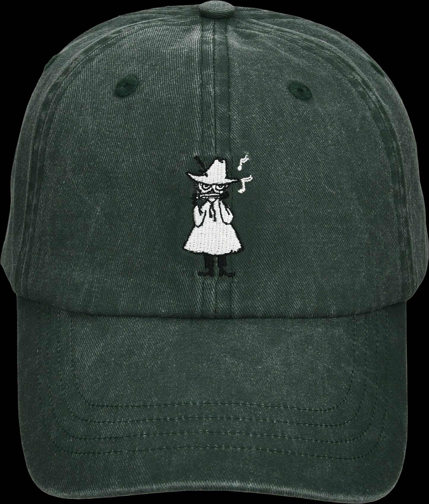 Novels Washed Denim Adult Cap - Green