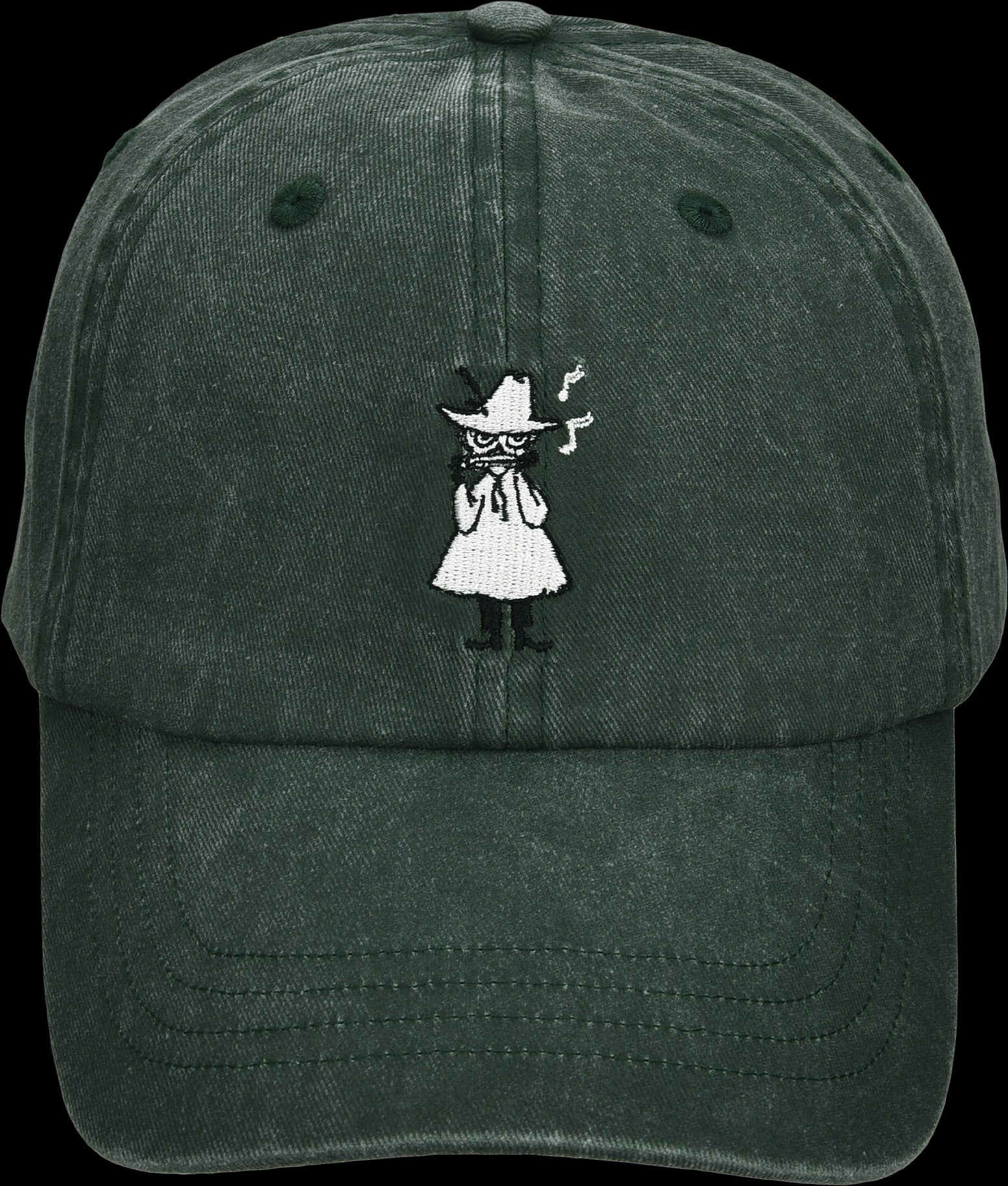 Novels Washed Denim Adult Cap - Green