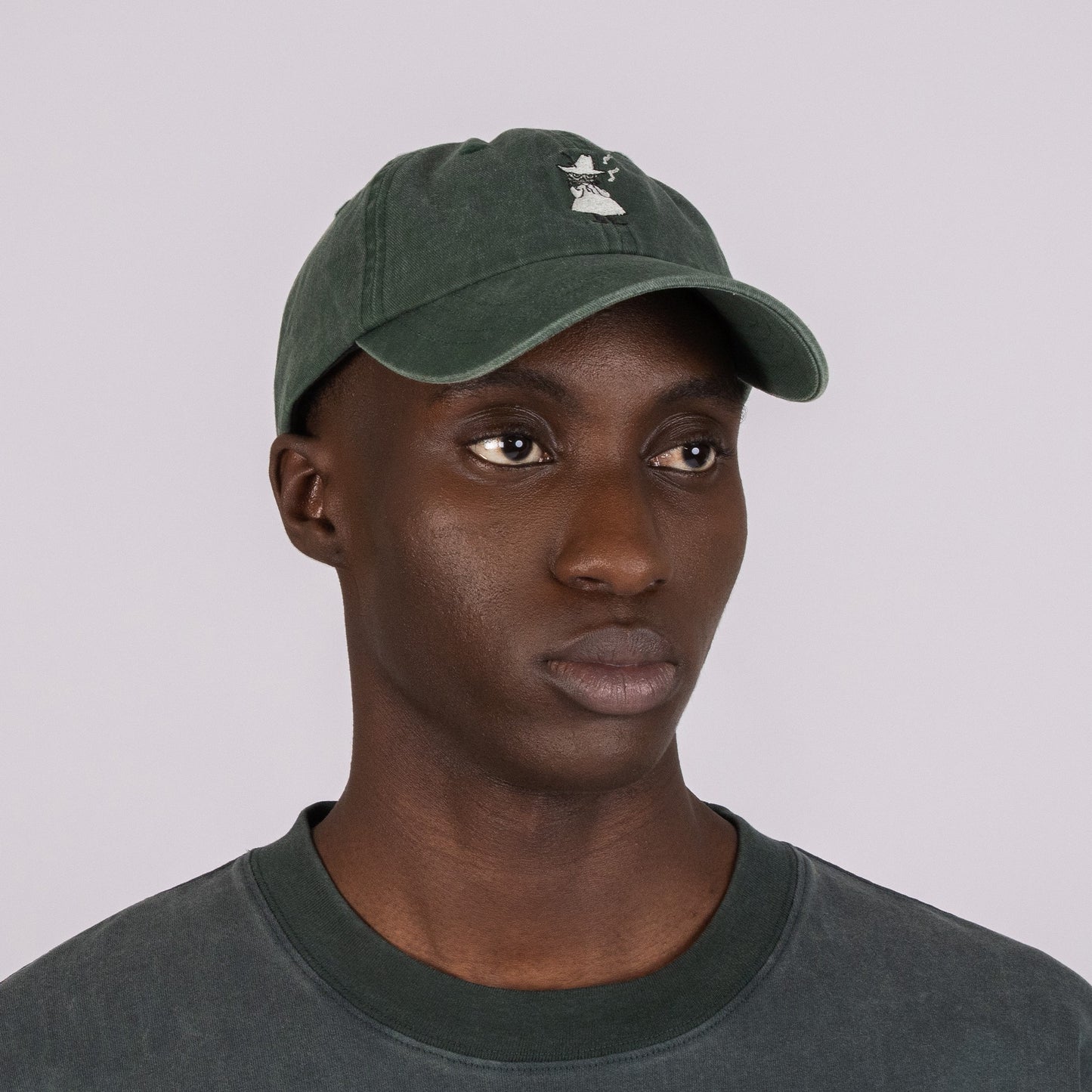 Novels Washed Denim Adult Cap - Green