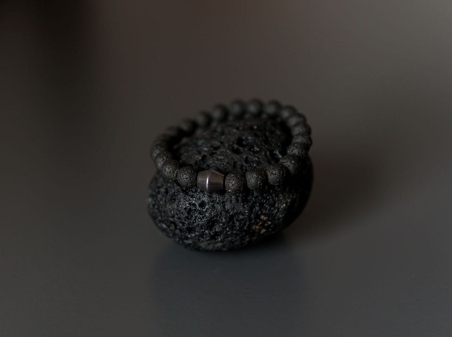 Obsidian Lava Stone Bracelet