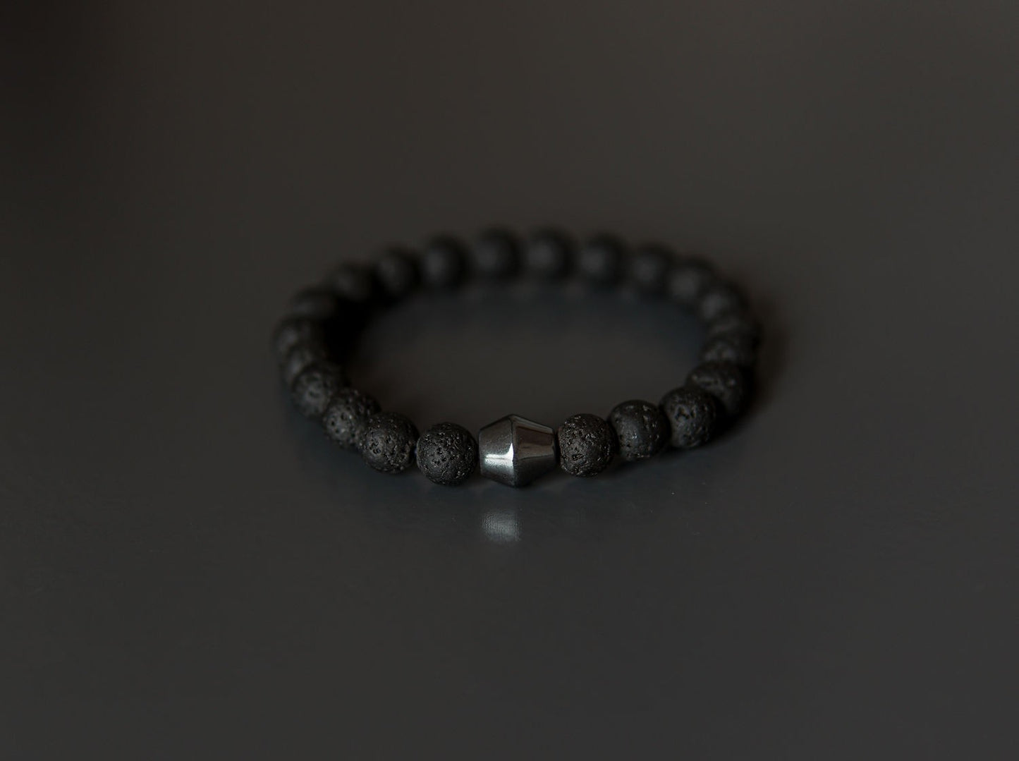 Obsidian Lava Stone Bracelet