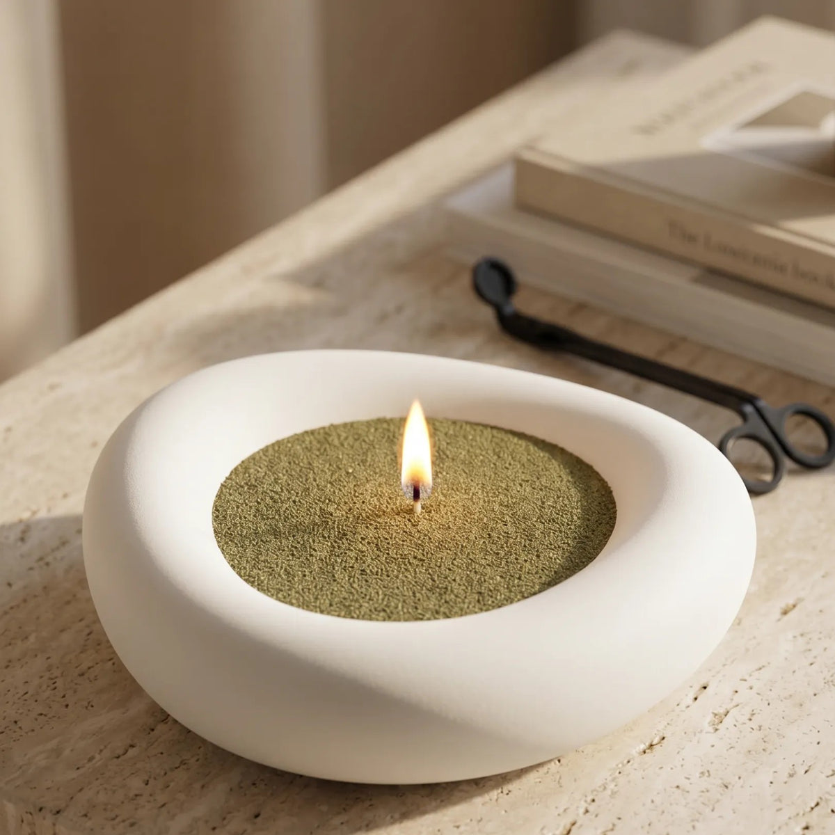 Olive Green Unscented Candle Sand Refill, 1kg