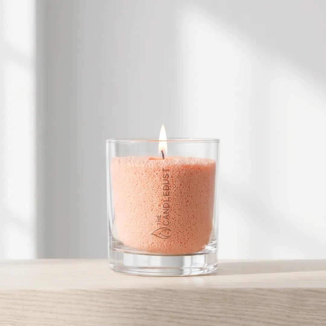 Peach Unscented Candle in Glass, 160g
