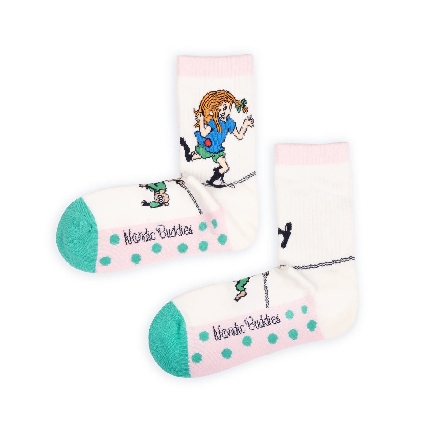 Pippi and the Tightrope White Panel Socks For Women