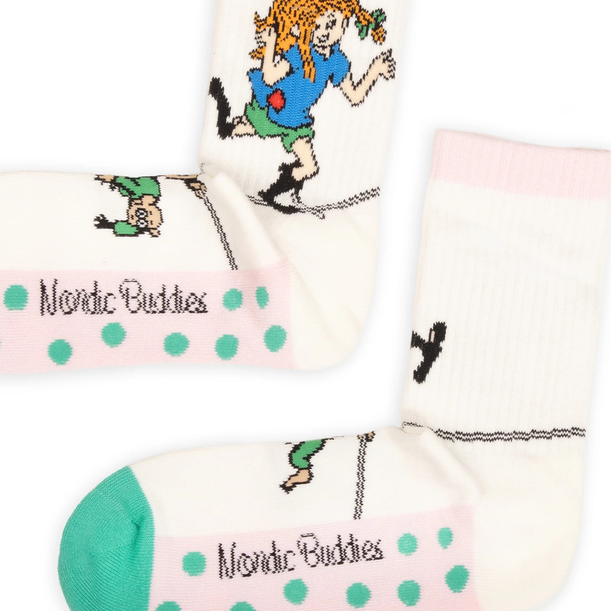 Pippi and the Tightrope White Panel Socks For Women