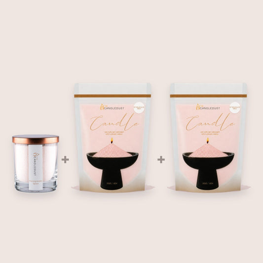 Pomegranate Spice Starter Set, 160g Candle + 2 × 350g Refills