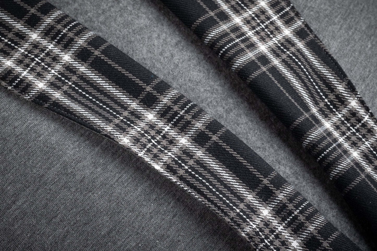 Gray 3/4 Sleeve Flannel-Collared Robe