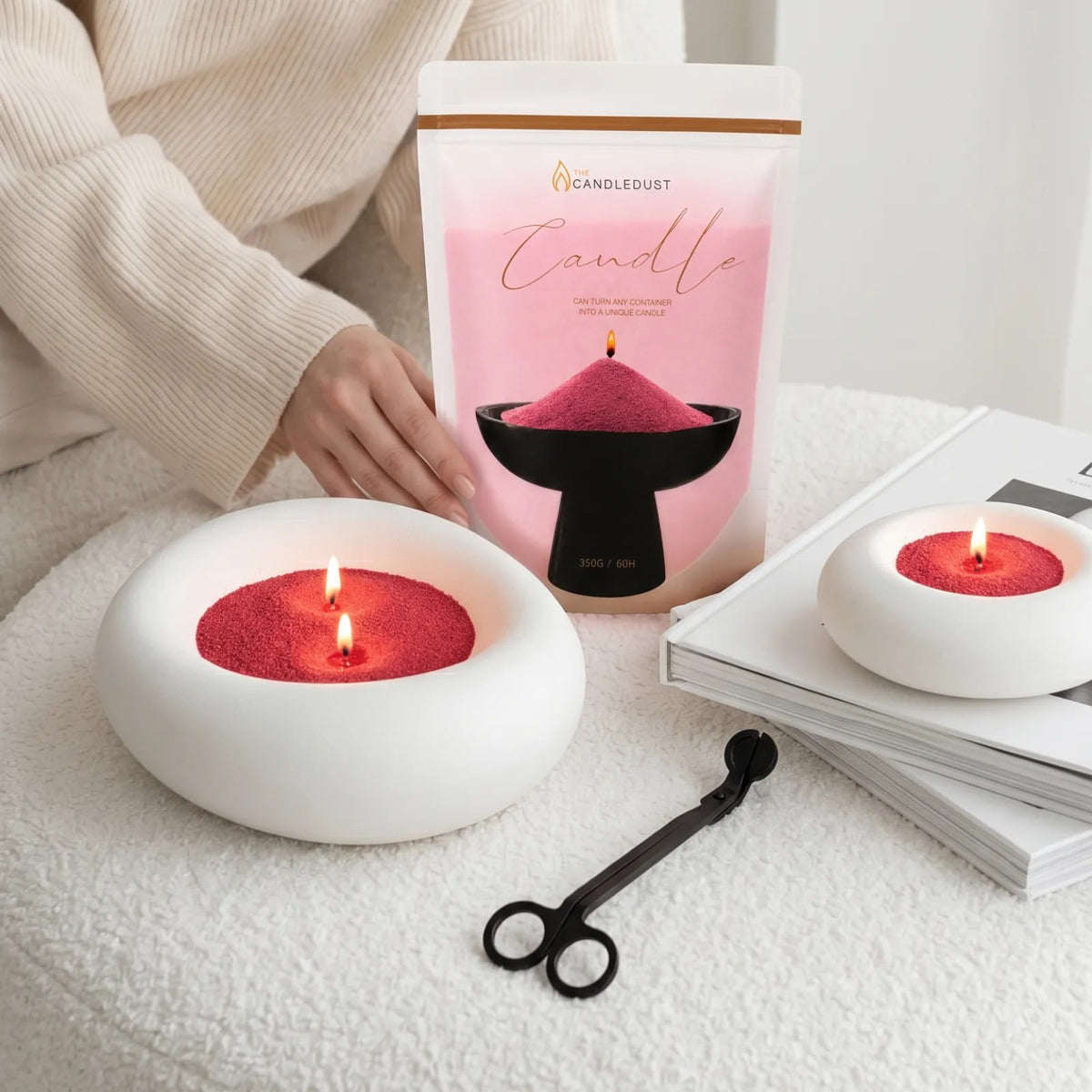Red Unscented Candle Sand Refill, 1kg