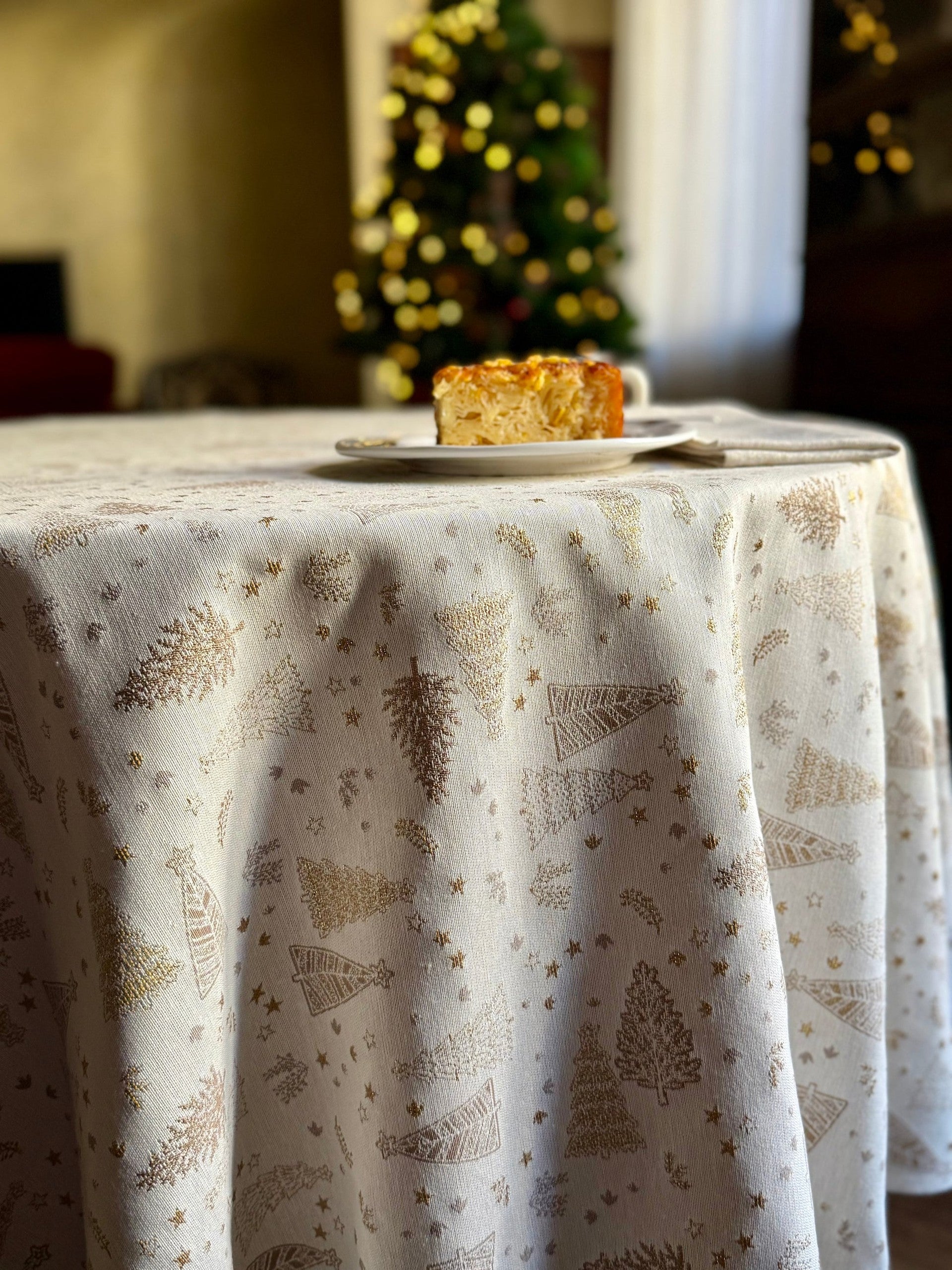 Round Tablecloth - Golden Forest
