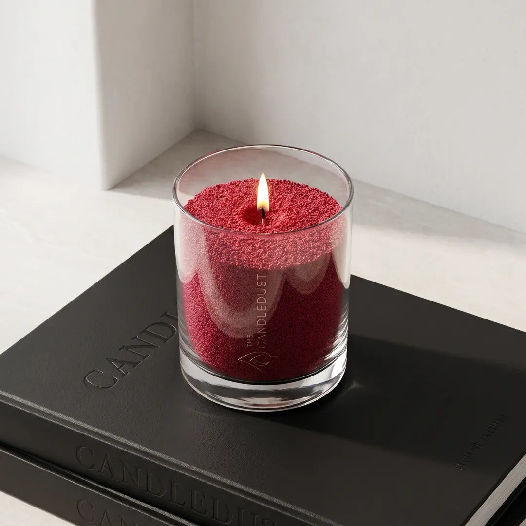 Sangria Red Unscented Candle in Glass, 160g