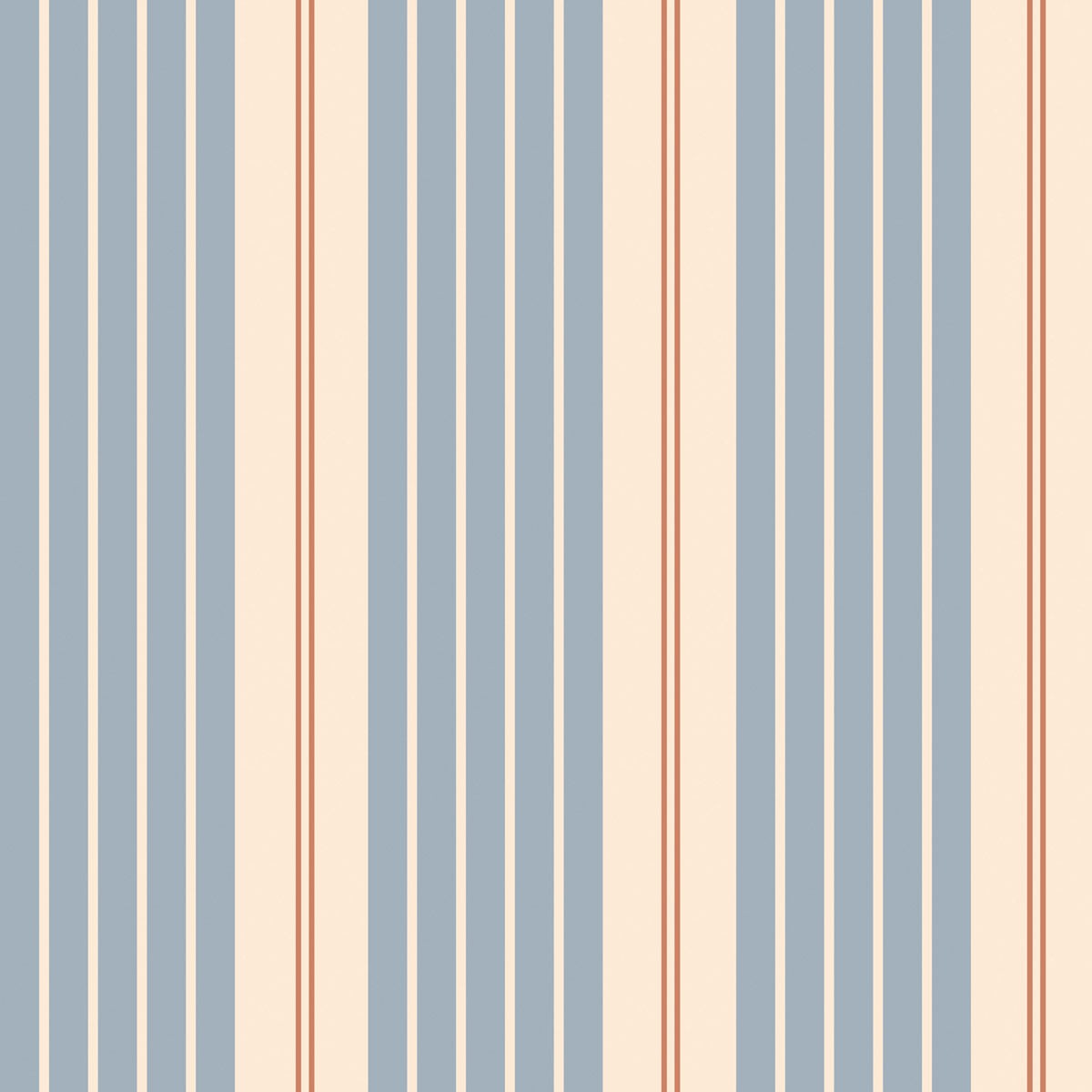 Stripes Classic Vintage Blue Wallpaper