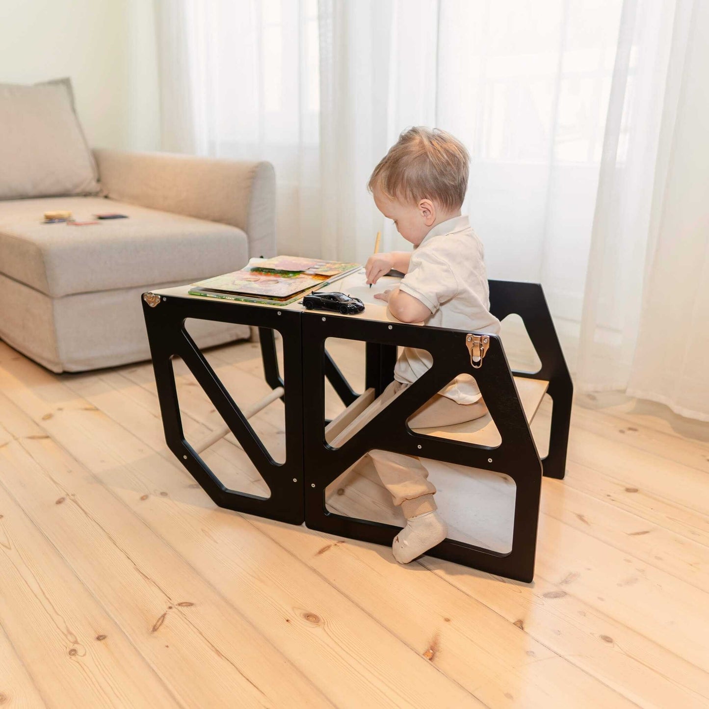 Transformable Kitchen Tower - Modustep and High Chair Combo