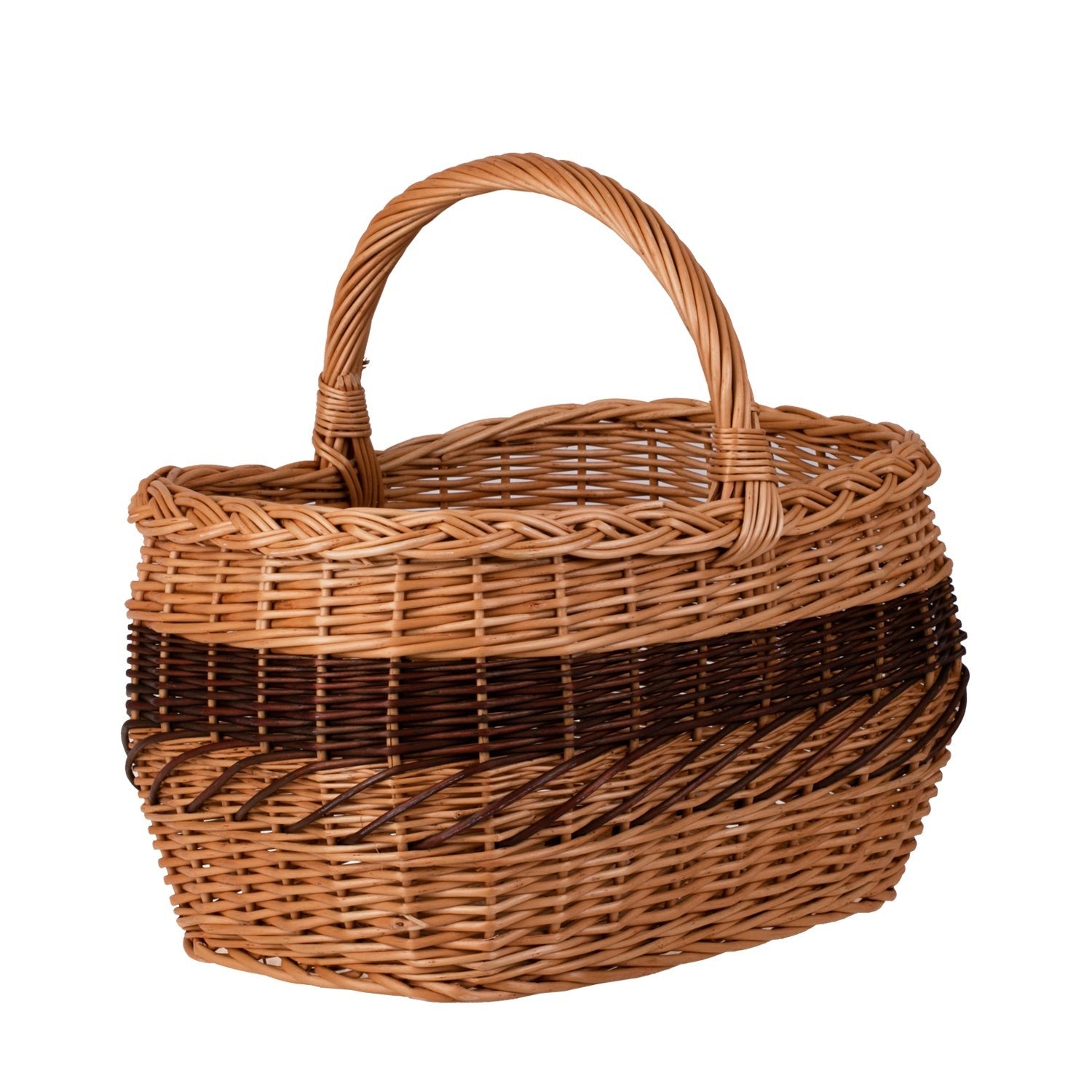 Walburga Shopping Basket With Wicker Handle