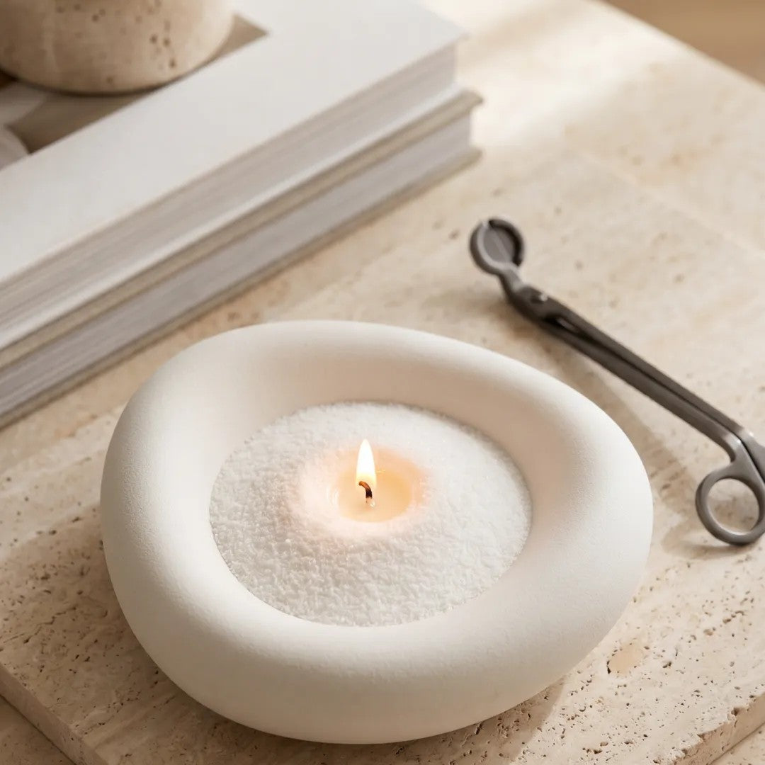 White Unscented Candle Sand Refill, 1kg