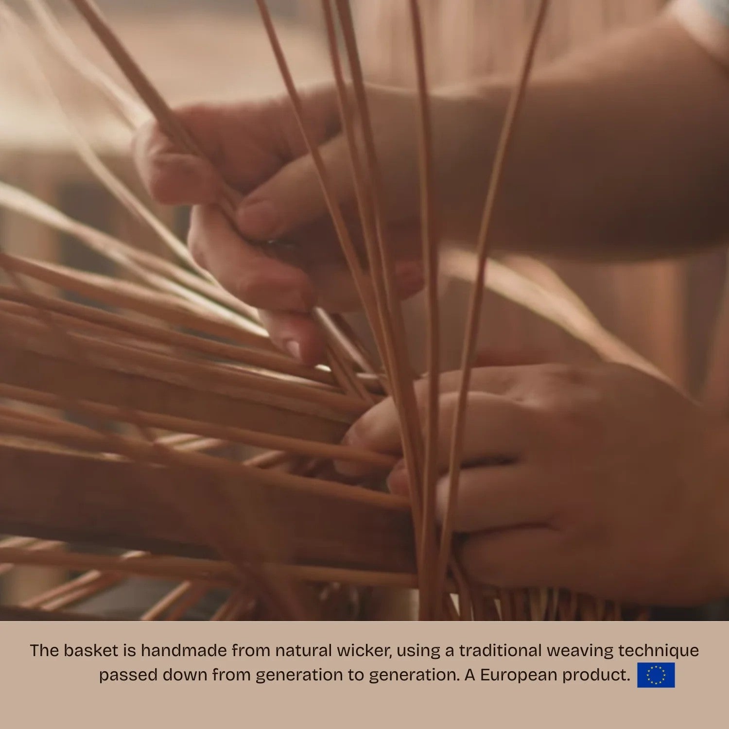 Wicker Basket For Garden And Firewood, 45L