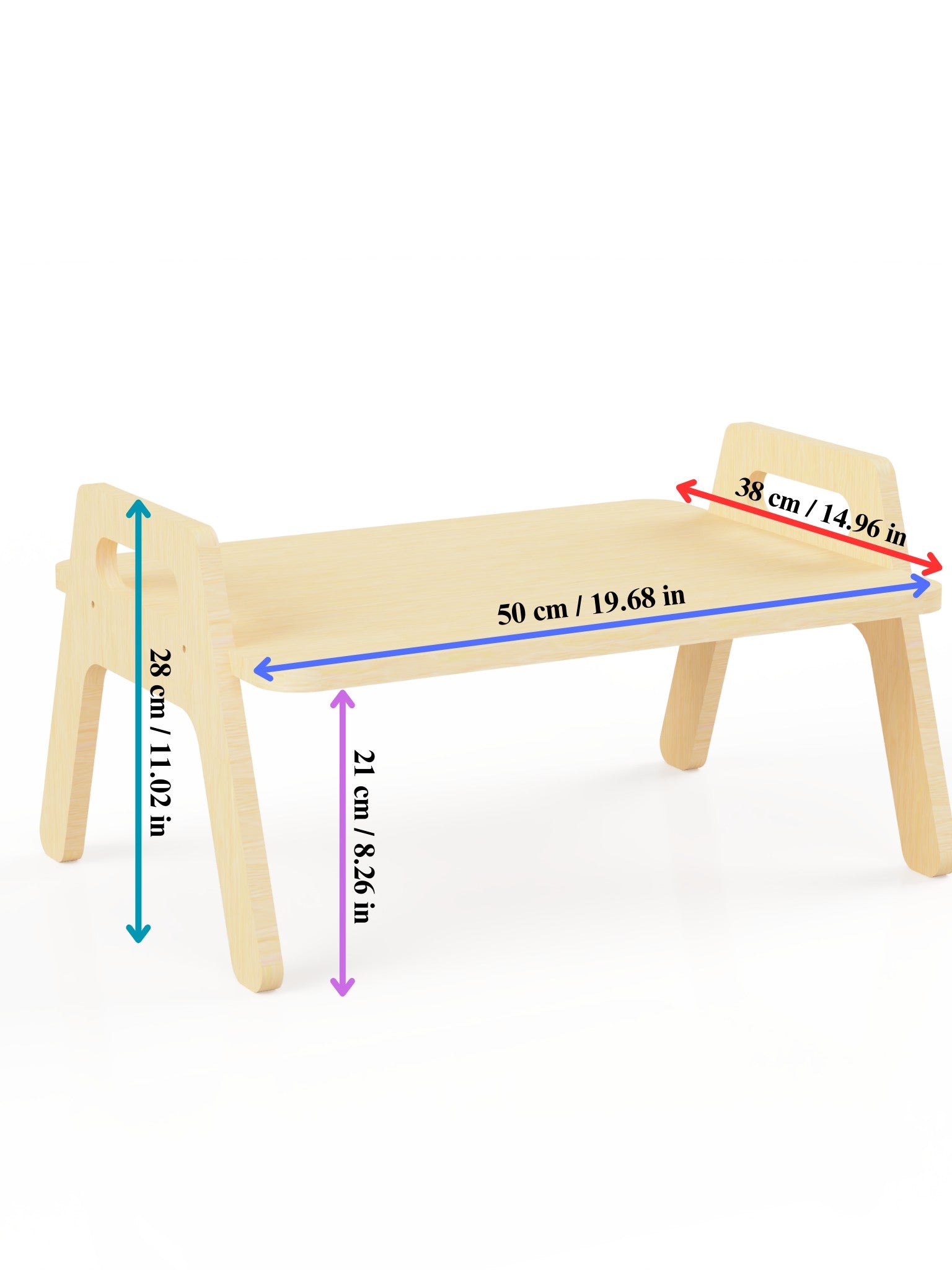 Wooden Kids Floor Table - Montessori Toddler Activity Table