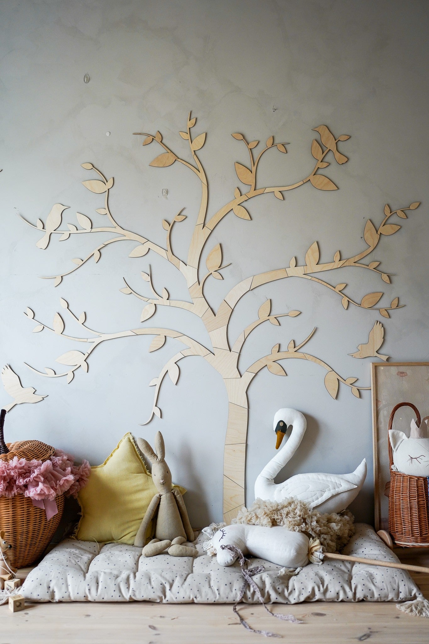 Wooden Wall Decoration - Tree with Birds
